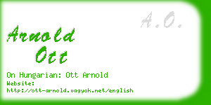 arnold ott business card